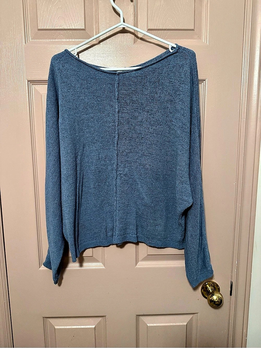 Suzy Shier Blue Long Sleeve Knit Sweater